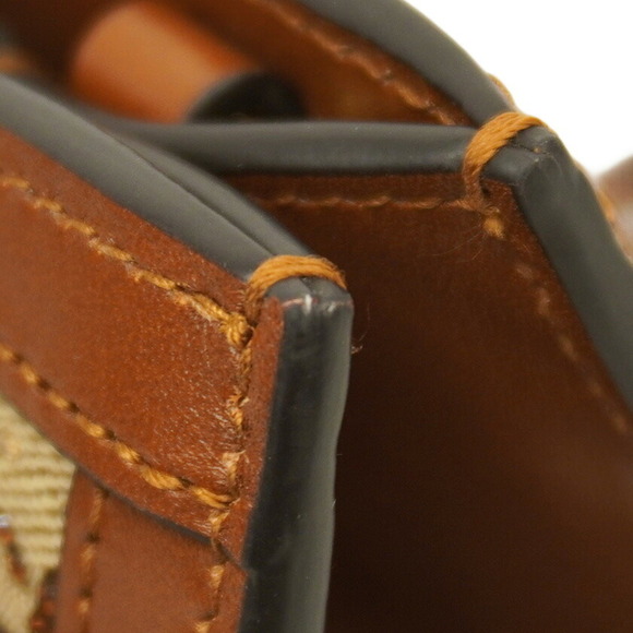 Gucci Bamboo Diana Crystal Handbag 707449 Canvas Leather Brown Beige 2-Way Ba... - Picture 9 of 13